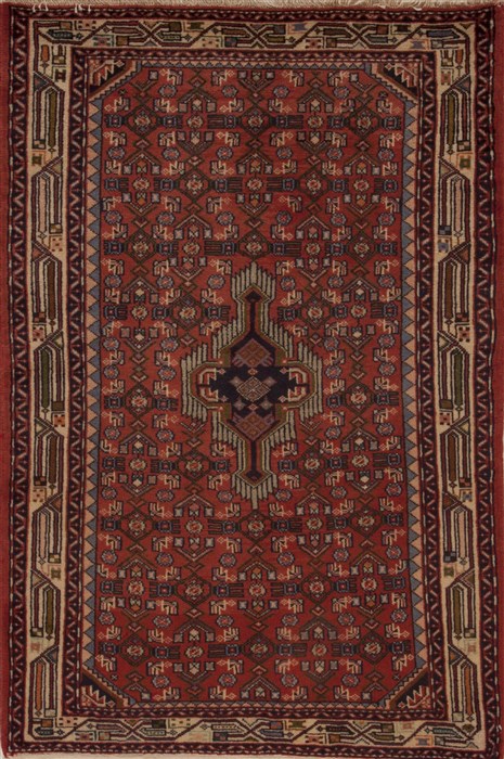 Hamedan Red Hand Knotted 31 X 410 Area Rug 251-12567 Image 0