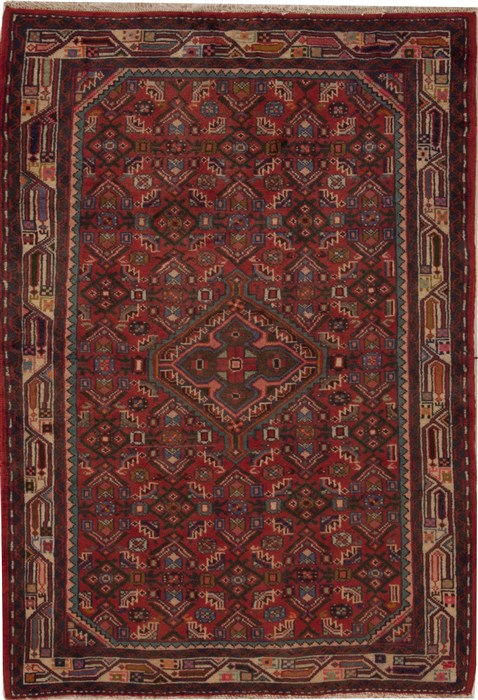 Hamedan Red Hand Knotted 33 X 49 Area Rug 251-12574 Image 0