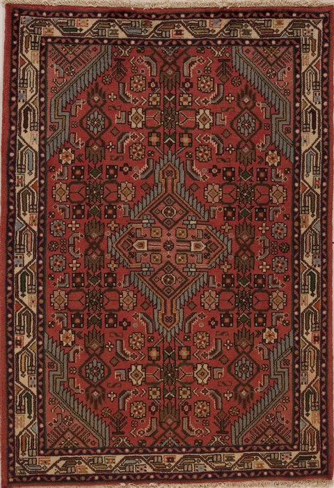 Hamedan Purple Hand Knotted 33 X 48 Area Rug 251-12587 Image 0