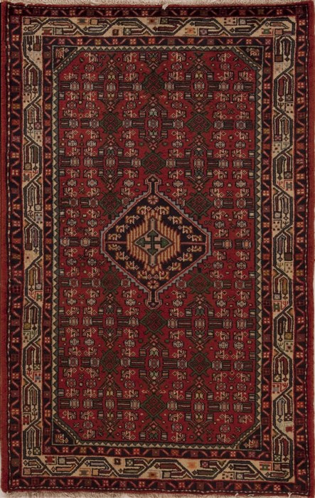 Hamedan Red Hand Knotted 30 X 411 Area Rug 251-12592 Image 0