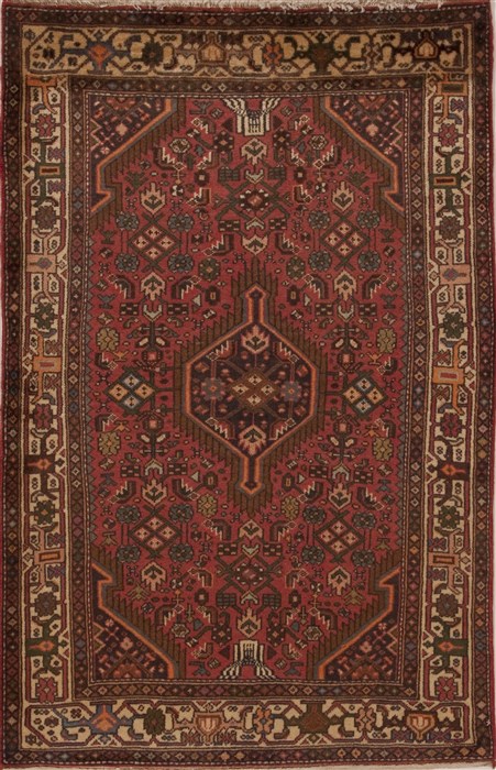 Hamedan Purple Hand Knotted 33 X 53 Area Rug 251-12598 Image 0