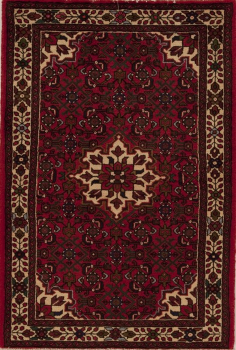 Hamedan Red Hand Knotted 33 X 49 Area Rug 251-12604 Image 0