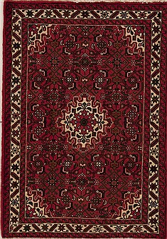 Hossein Abad Red Hand Knotted 3'6" X 4'11"  Area Rug 251-12607