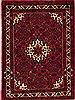 Hossein Abad Red Hand Knotted 35 X 46  Area Rug 251-12608 Thumb 0