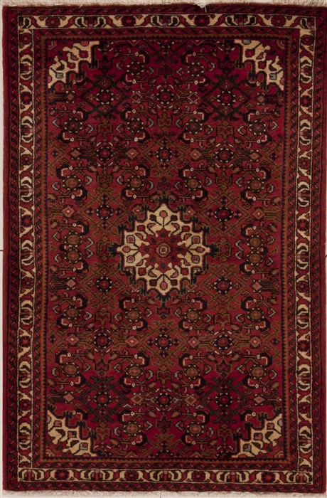 Hossein Abad Red Hand Knotted 37 X 55  Area Rug 251-12612 Image 0
