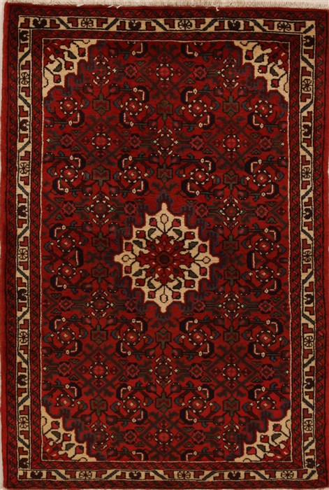 Hossein Abad Red Hand Knotted 37 X 54  Area Rug 251-12619 Image 0