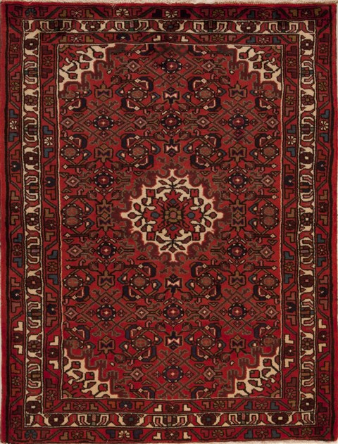 Hossein Abad Red Hand Knotted 36 X 48  Area Rug 251-12625 Image 0