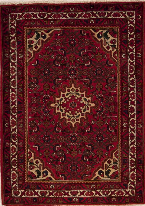 Hossein Abad Red Hand Knotted 39 X 52  Area Rug 251-12626 Image 0