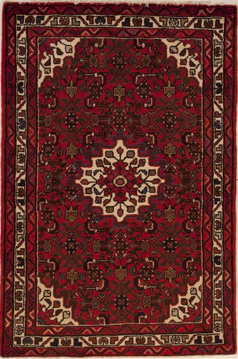 Hossein Abad Red Hand Knotted 36 X 53  Area Rug 251-12627 Image 0