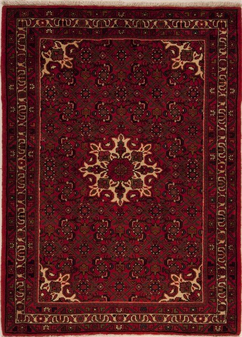 Hossein Abad Red Hand Knotted 39 X 53  Area Rug 251-12629 Image 0