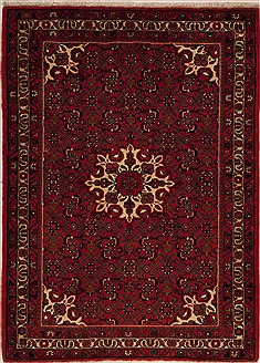 Hossein Abad Red Hand Knotted 3'9" X 5'3"  Area Rug 251-12629