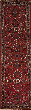 Hamedan Red Runner Hand Knotted 2'8" X 9'9"  Area Rug 251-12641