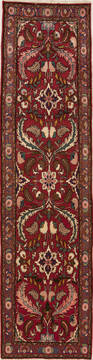Hamedan Red Runner Hand Knotted 2'6" X 9'9"  Area Rug 251-12643