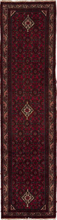 Hossein Abad Red Runner Hand Knotted 29 X 910  Area Rug 251-12653 Image 0
