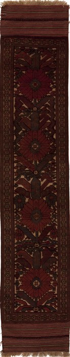 Baluch Brown Runner Hand Knotted 23 X 120  Area Rug 251-12661 Image 0