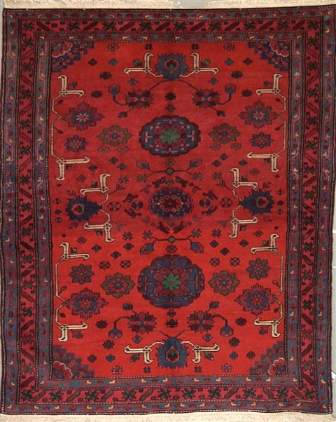 Jaipur Red Hand Knotted 70 X 100 Area Rug 100-12669 Image 0
