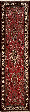 Hamedan Purple Runner Hand Knotted 2'9" X 9'11"  Area Rug 251-12675