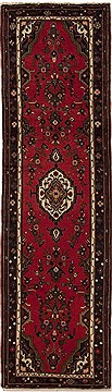 Persian Hamedan Red Runner 6 to 9 ft Wool Carpet 12681