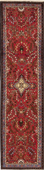 Hamedan Red Runner Hand Knotted 27 X 910  Area Rug 251-12710 Image 0