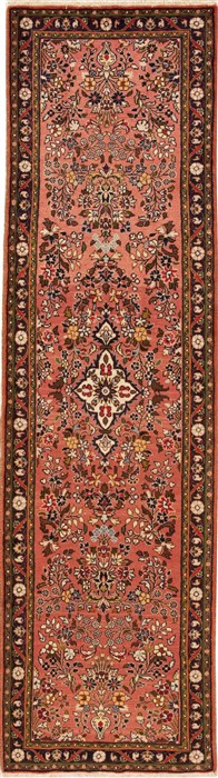 Hamedan Purple Runner Hand Knotted 29 X 99  Area Rug 251-12712 Image 0