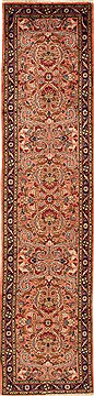 Persian Hamedan Purple Runner 10 to 12 ft Wool Carpet 12713