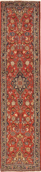 Hamedan Purple Runner Hand Knotted 26 X 102  Area Rug 251-12714 Image 0