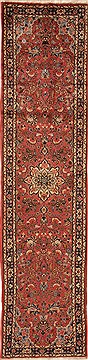 Persian Hamedan Red Runner 10 to 12 ft Wool Carpet 12718