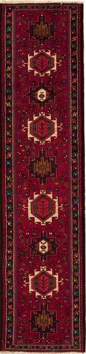 Karajeh Red Runner Hand Knotted 24 X 97  Area Rug 251-12725 Image 0