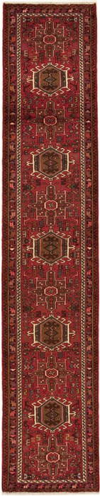 Karajeh Red Runner Hand Knotted 26 X 130  Area Rug 251-12729 Image 0