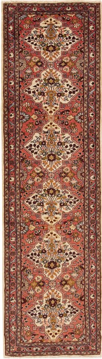 Hamedan Purple Runner Hand Knotted 28 X 97  Area Rug 251-12737 Image 0