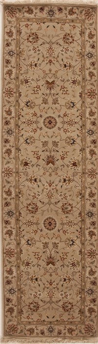 Tabriz White Runner Hand Knotted 23 X 80  Area Rug 251-12741 Image 0