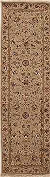 Tabriz White Runner Hand Knotted 2'3" X 8'0"  Area Rug 251-12741