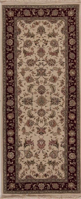 Tabriz Red Runner Hand Knotted 26 X 80  Area Rug 251-12746 Image 0