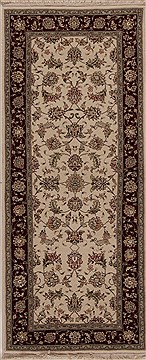 Tabriz Red Runner Hand Knotted 2'6" X 8'0"  Area Rug 251-12746