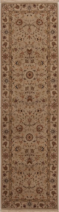 Tabriz White Runner Hand Knotted 23 X 80  Area Rug 251-12755 Image 0