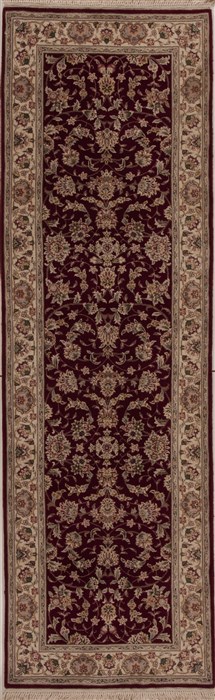 Tabriz Red Runner Hand Knotted 26 X 80  Area Rug 251-12760 Image 0