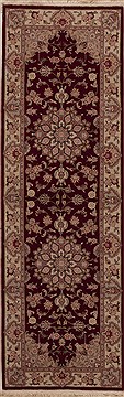 Chinese Tabriz Red Runner 6 to 9 ft Wool Carpet 12762