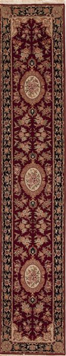Tabriz Red Runner Hand Knotted 23 X 120  Area Rug 251-12767 Image 0