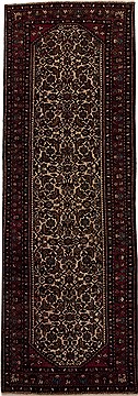 Persian Hamedan Beige Runner 10 to 12 ft Wool Carpet 12782
