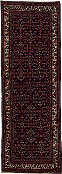 Persian Hamedan Blue Runner 10 to 12 ft Wool Carpet 12783