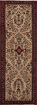 Persian Hamedan Beige Runner 6 to 9 ft Wool Carpet 12787