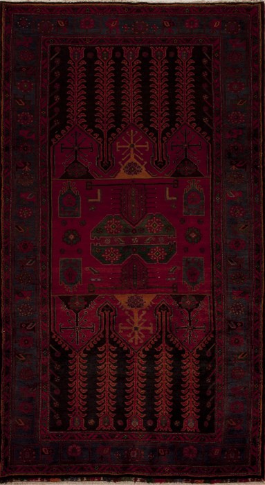 Mussel Red Runner Hand Knotted 52 X 96  Area Rug 251-12804 Image 0