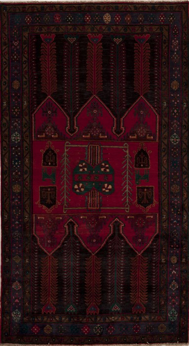 Mussel Red Hand Knotted 52 X 95  Area Rug 251-12808 Image 0