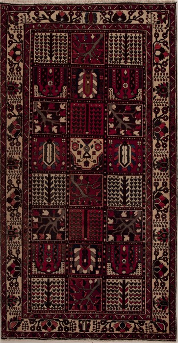 Bakhtiar Multicolor Runner Hand Knotted 53 X 911  Area Rug 251-12811 Image 0