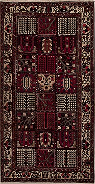 Persian Bakhtiar Multicolor Runner 10 to 12 ft Wool Carpet 12811