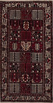 Persian Bakhtiar Multicolor Runner 10 to 12 ft Wool Carpet 12811