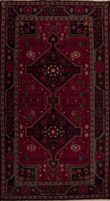 Mussel Red Hand Knotted 53 X 93  Area Rug 251-12812 Image 0