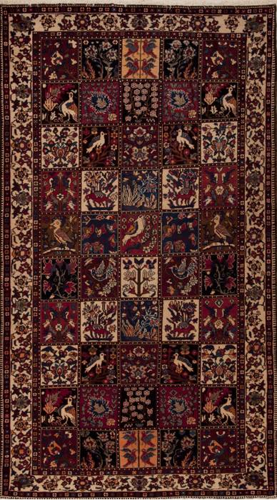 Bakhtiar Multicolor Runner Hand Knotted 55 X 99  Area Rug 251-12814 Image 0