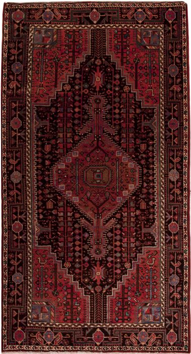 Mussel Red Hand Knotted 49 X 90  Area Rug 251-12817 Image 0