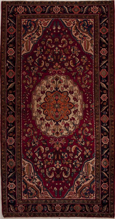 Mussel Red Runner Hand Knotted 55 X 102  Area Rug 251-12822 Image 0